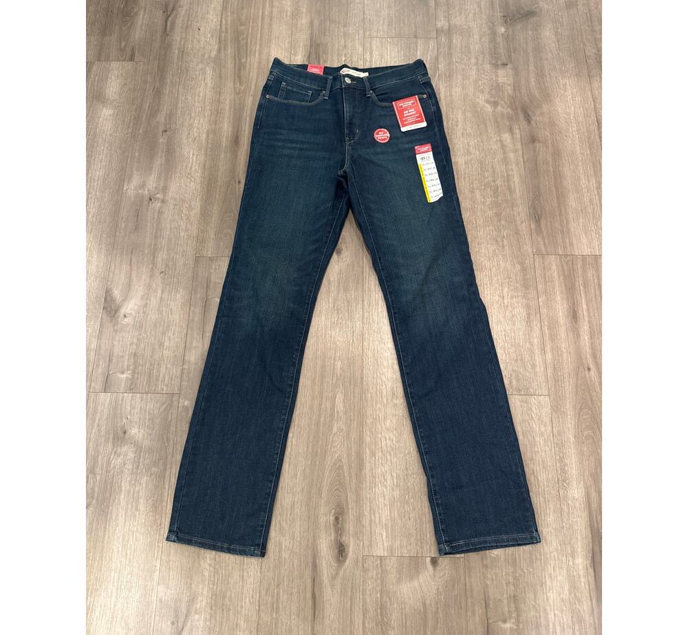 Levi Strauss Signature Mid Rise Straight Blue Jeans Women's Size 10L